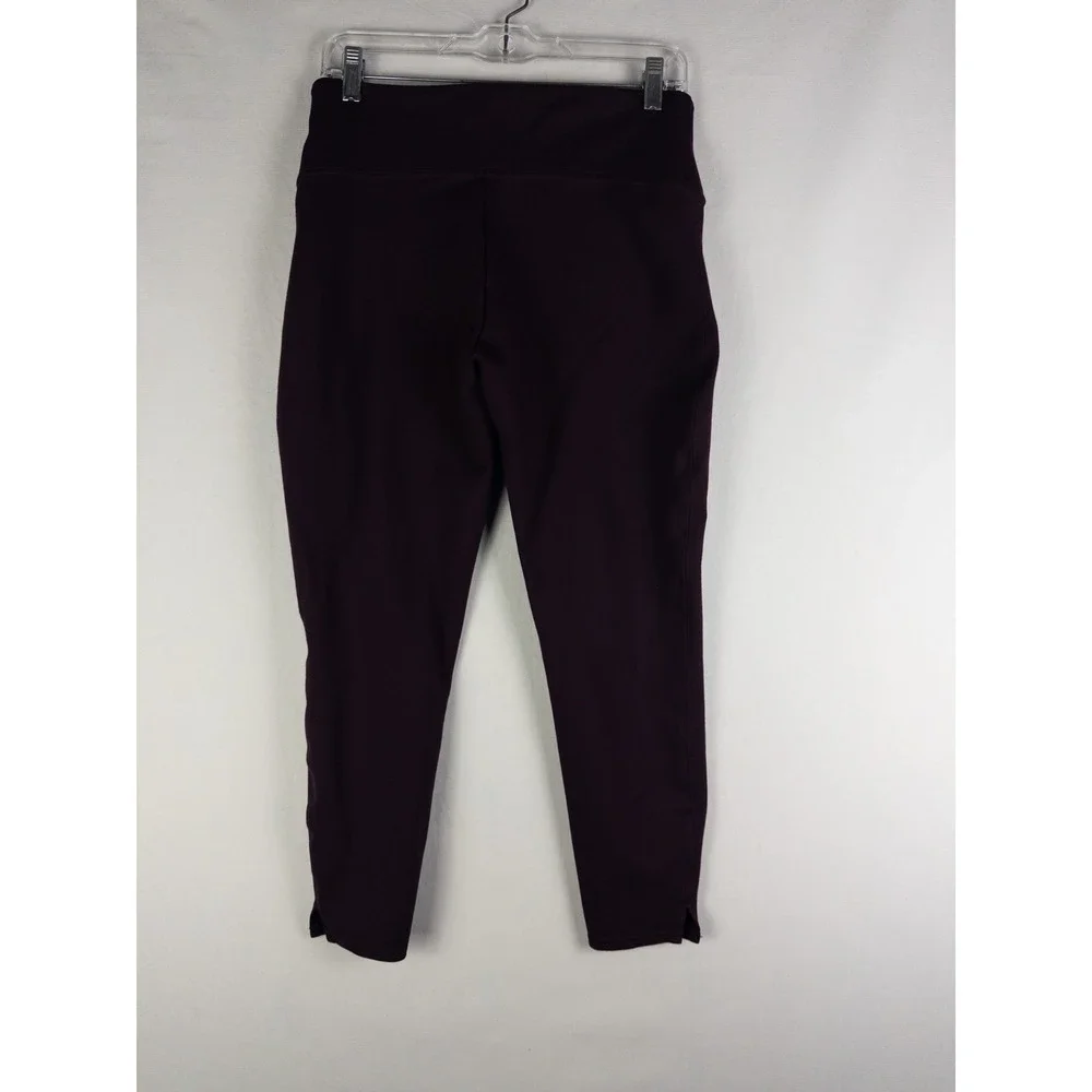 Spanx Pull‎ On Pants Womens L Burgundy Office Career Ankle Casual Skinny
